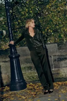 Вязаный кардиган с пайетками ZARA, цвет bottle green