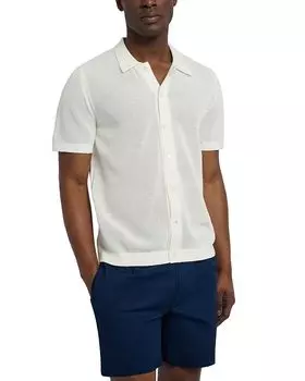 Вязаный кардиган с пуговицами и короткими рукавами Onia, белый