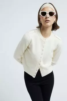 Вязаный кардиган с пуговицами спереди River Island, желтый