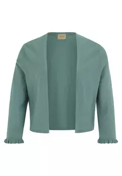 Вязаный кардиган с рюшами Cartoon, зеленый