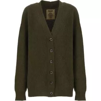 Вязаный кардиган с V-образным вырезом UMA WANG, Army Green
