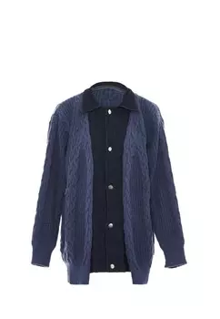 Вязаный кардиган SANIKA Knit Cardigan, цвет blue denim/dark blue