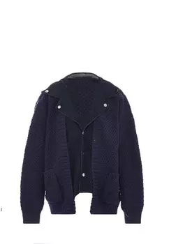 Вязаный кардиган SANIKA Knit Cardigan, морской синий