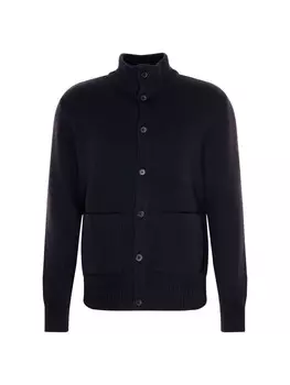 Вязаный кардиган SEIDENSTICKER Knit Cardigan, темно-синий