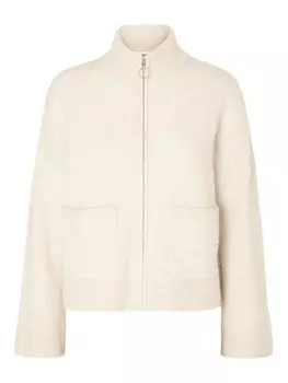 Вязаный кардиган Selected, бежевый