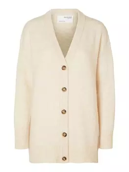 Вязаный кардиган Selected MALINE, бежевый