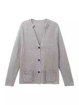 Вязаный кардиган Sheego, пестрый серый