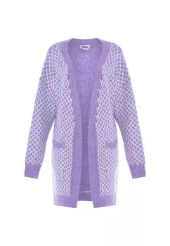 Вязаный кардиган Sidona, лавандовый