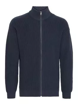 Вязаный кардиган !Solid, синий