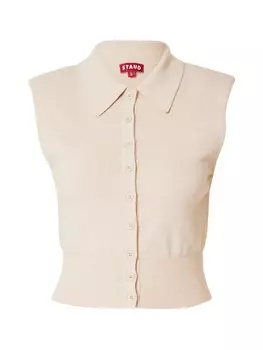 Вязаный кардиган Staud NOLA, бежевый