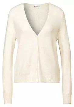 Вязаный кардиган STREET ONE, цвет mottled white