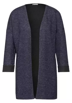 Вязаный кардиган STREET ONE Knit Cardigan, цвет dark blue/mottled blue