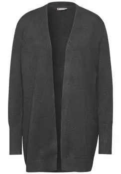 Вязаный кардиган STREET ONE Knit Cardigan, серый