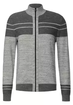 Вязаный кардиган Street One MEN Knit Cardigan, пятнистый серый