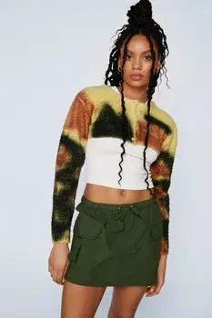 Вязаный кардиган Super Crop Space Dye Nasty Gal, желтый