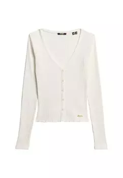 Вязаный кардиган Superdry Essential, белый