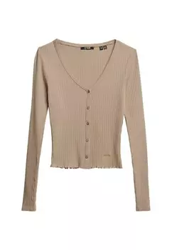 Вязаный кардиган Superdry Essential, серый