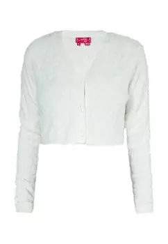 Вязаный кардиган Swirly, белый