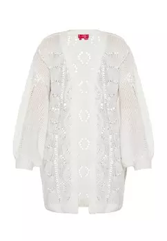 Вязаный кардиган swirly, белый