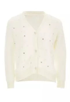 Вязаный кардиган Swirly, цвет White/Pearl White