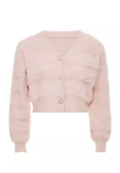 Вязаный кардиган Swirly, розовый