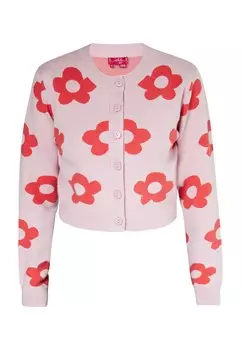 Вязаный кардиган Swirly, розовый