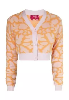 Вязаный кардиган Swirly, светло-оранжевый