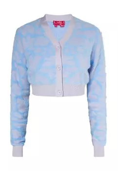 Вязаный кардиган Swirly, светло-синий