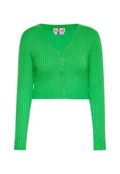 Вязаный кардиган Swirly, зеленый