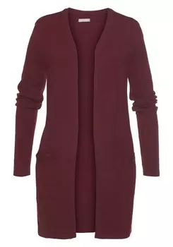 Вязаный кардиган Tamaris, темно-красный