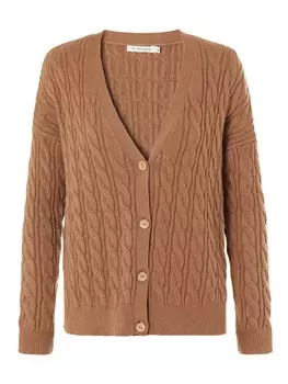 Вязаный кардиган Tatuum WENWO, коричневый