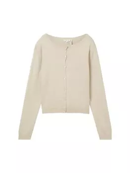 Вязаный кардиган TOM TAILOR Knit Cardigan, пятнистый бежевый