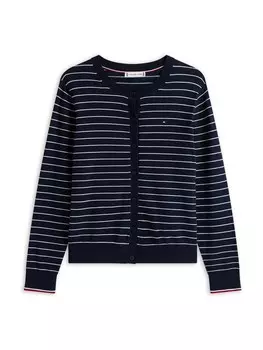 Вязаный кардиган TOMMY HILFIGER, темно-синий