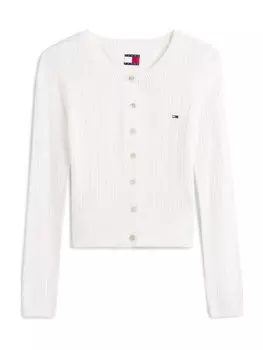 Вязаный кардиган Tommy Jeans, белый