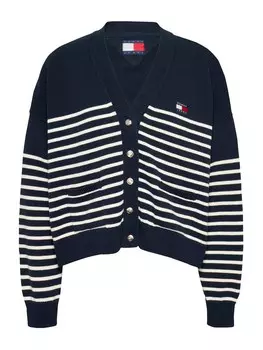 Вязаный кардиган Tommy Jeans CABLE, синий