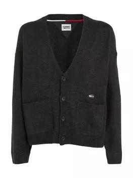 Вязаный кардиган Tommy Jeans Knit Cardigan Essential, черный