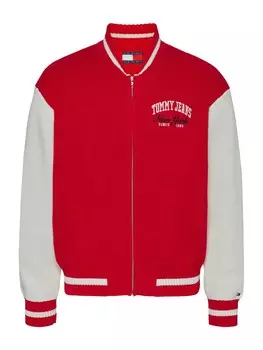 Вязаный кардиган Tommy Jeans Knit Cardigan, красный