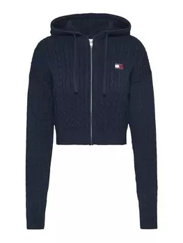 Вязаный кардиган Tommy Jeans Knit Cardigan, темно-синий