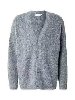 Вязаный кардиган TOPMAN, пятнистый серый