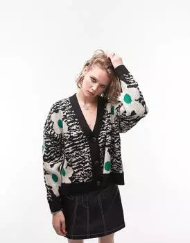 Вязаный кардиган Topshop цвета слоновой кости