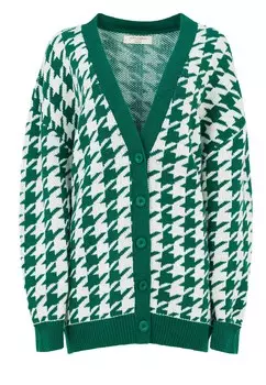 Вязаный кардиган Toptop Studio, зеленый