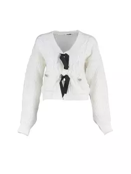 Вязаный кардиган Trendyol, белый