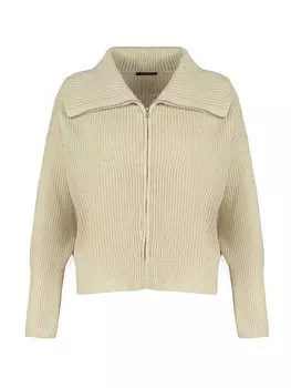 Вязаный кардиган Trendyol Knit Cardigan, серо-бежевый