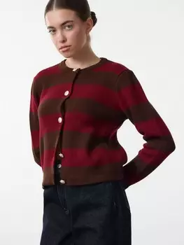 Вязаный кардиган Trendyol, коричневый