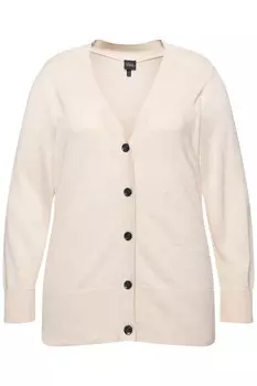 Вязаный кардиган Ulla Popken Knit Cardigan, экрю