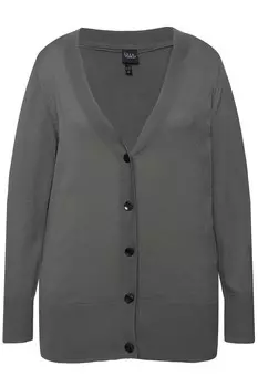 Вязаный кардиган Ulla Popken Knit Cardigan, серый