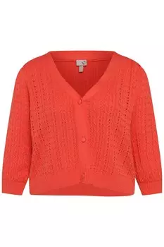 Вязаный кардиган Ulla Popken, коралл
