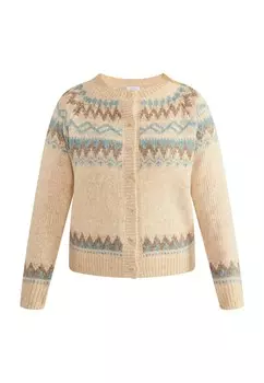 Вязаный кардиган Usha, бежевый/кремовый