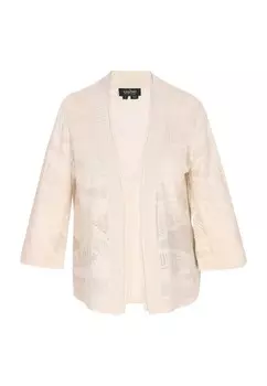 Вязаный кардиган usha BLACK LABEL Fashion Look, белый