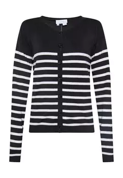 Вязаный кардиган usha BLUE LABEL Knit Cardigan, черный/белый